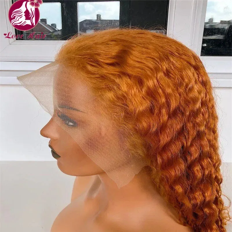 11A grade ginger orange color water wigs