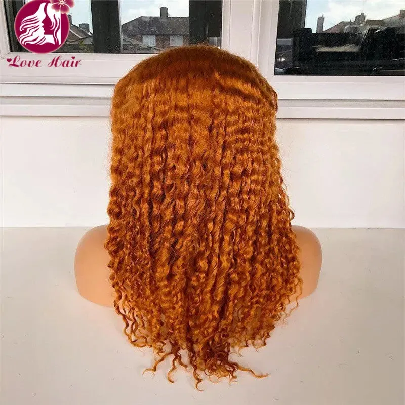 11A grade ginger orange color water wigs