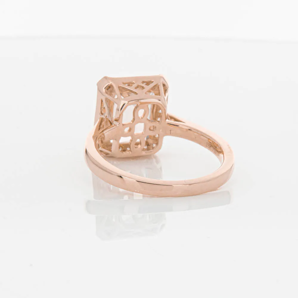 18ct Rose Gold 3.25ct Morganite & Diamond Empire Ring