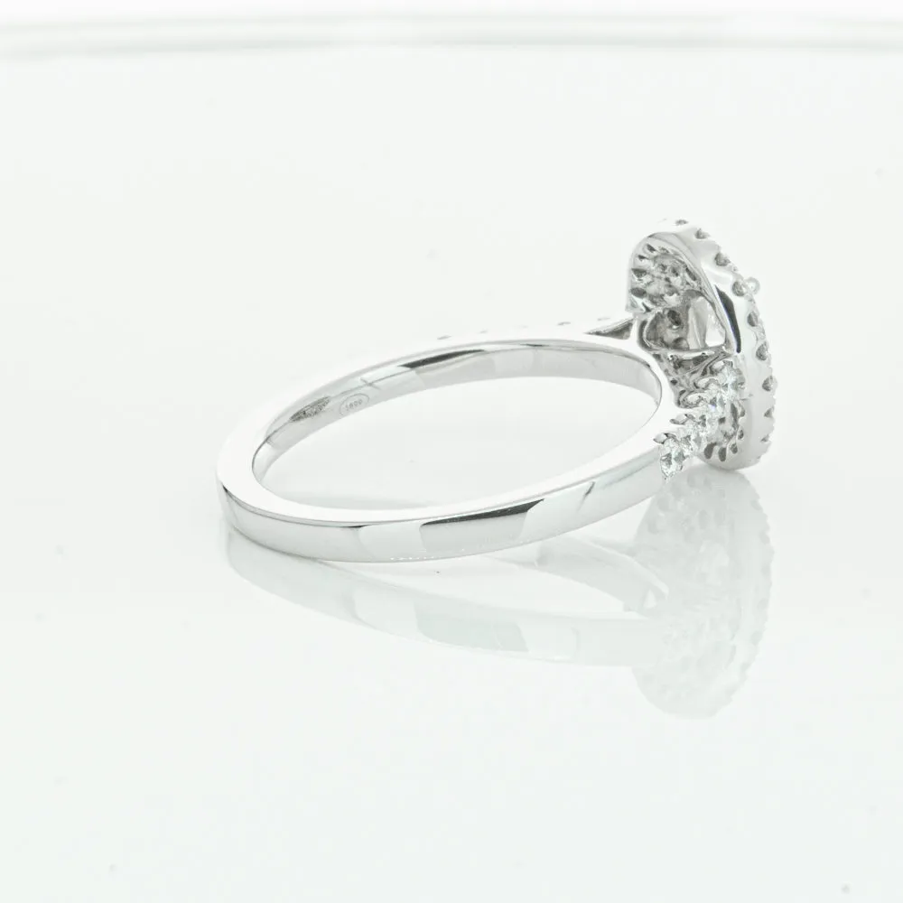 18ct White Gold .30ct Oval Cut Diamond Rosa Ring