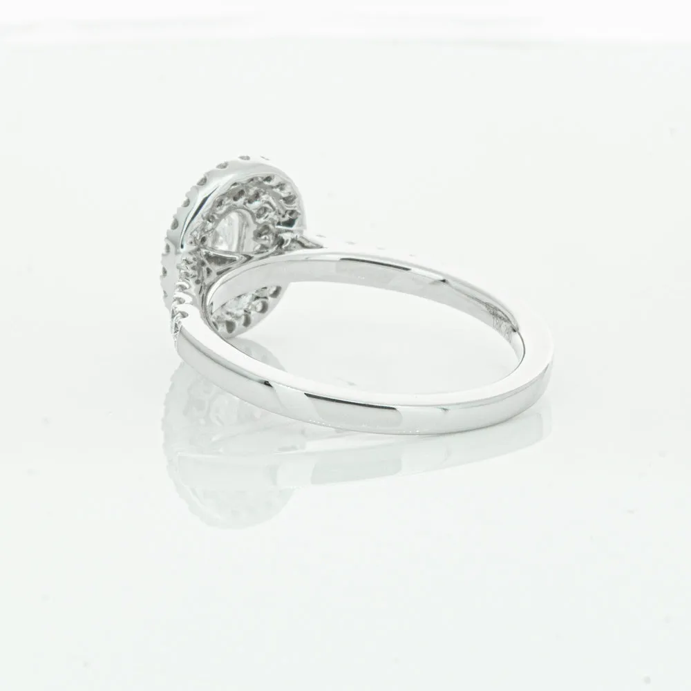 18ct White Gold .30ct Oval Cut Diamond Rosa Ring