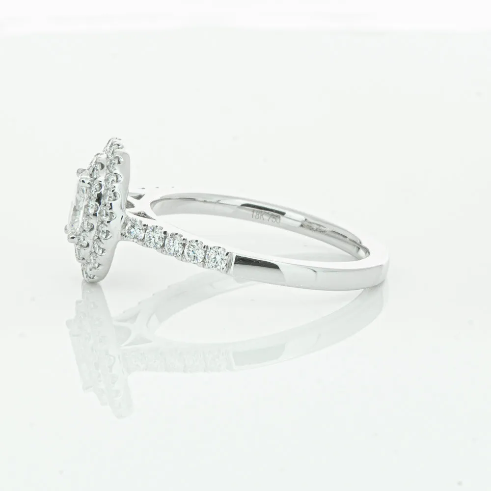 18ct White Gold .30ct Oval Cut Diamond Rosa Ring