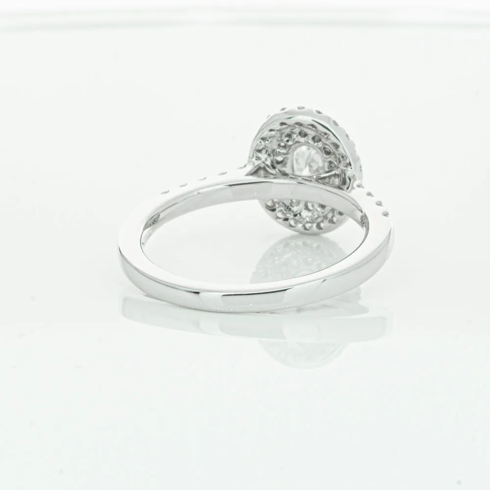 18ct White Gold .30ct Oval Cut Diamond Rosa Ring