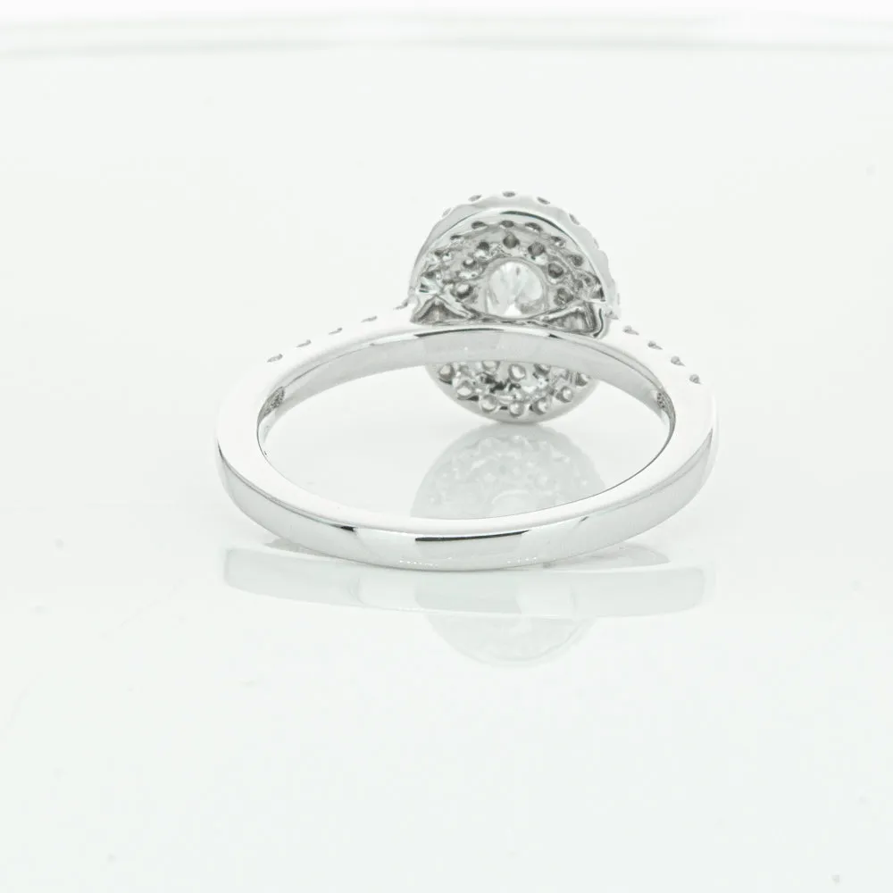 18ct White Gold .30ct Oval Cut Diamond Rosa Ring