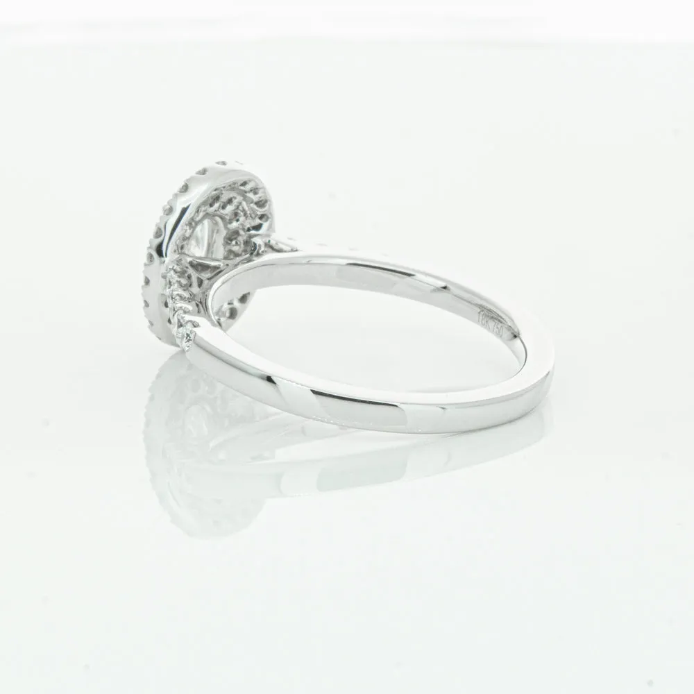 18ct White Gold .30ct Oval Cut Diamond Rosa Ring