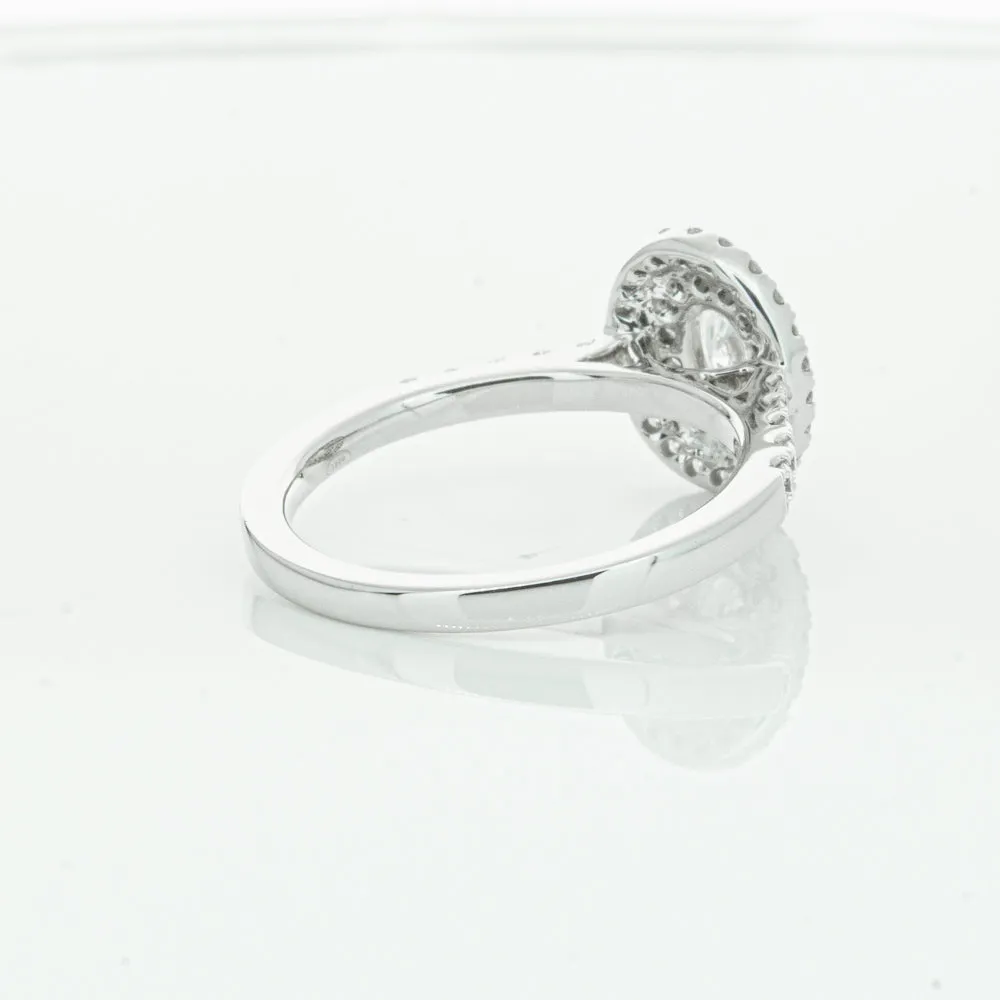 18ct White Gold .30ct Oval Cut Diamond Rosa Ring