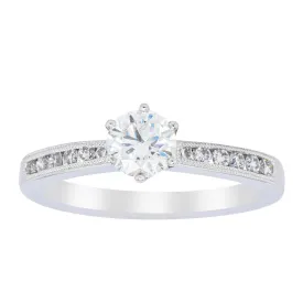 18ct White Gold .50ct Diamond Ring