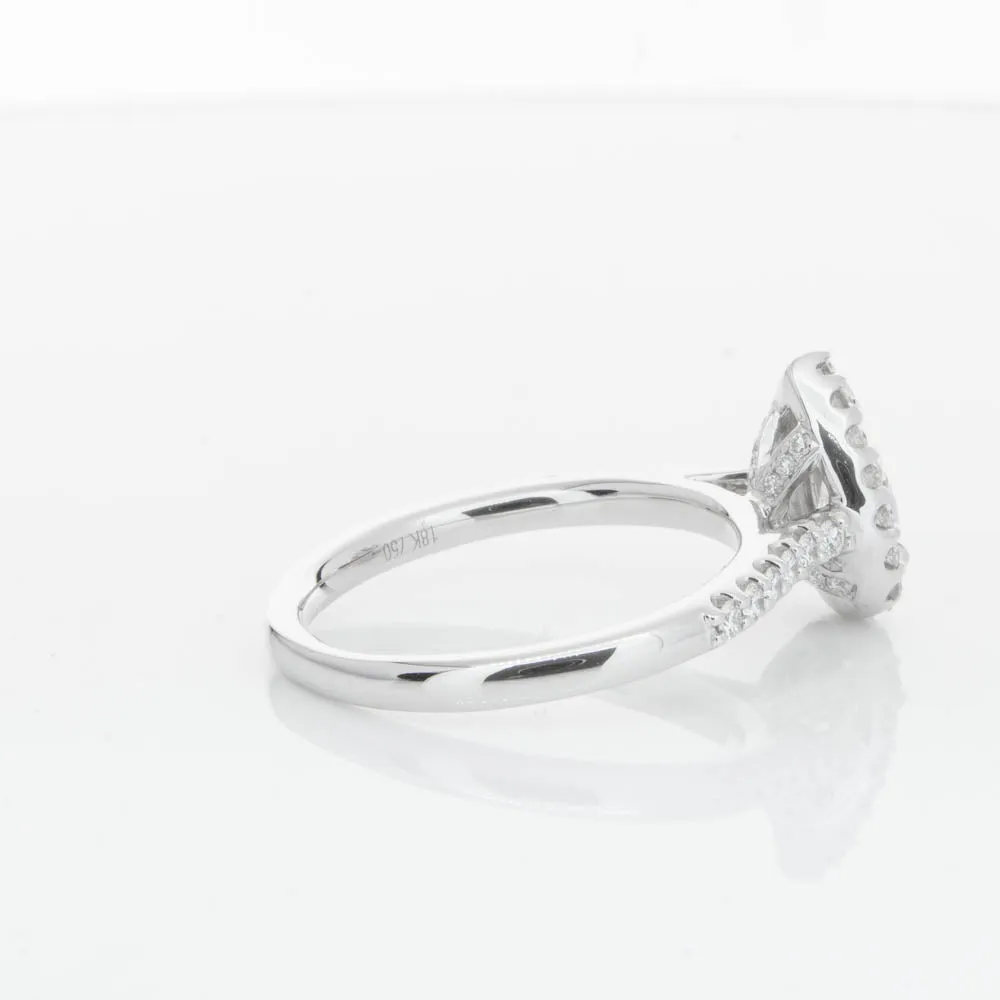 18ct White Gold .70ct Pear Cut Diamond Ring