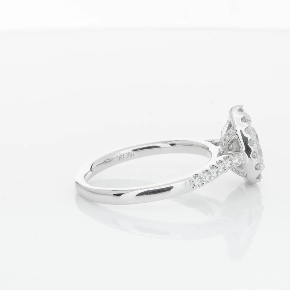 18ct White Gold .70ct Pear Cut Diamond Ring