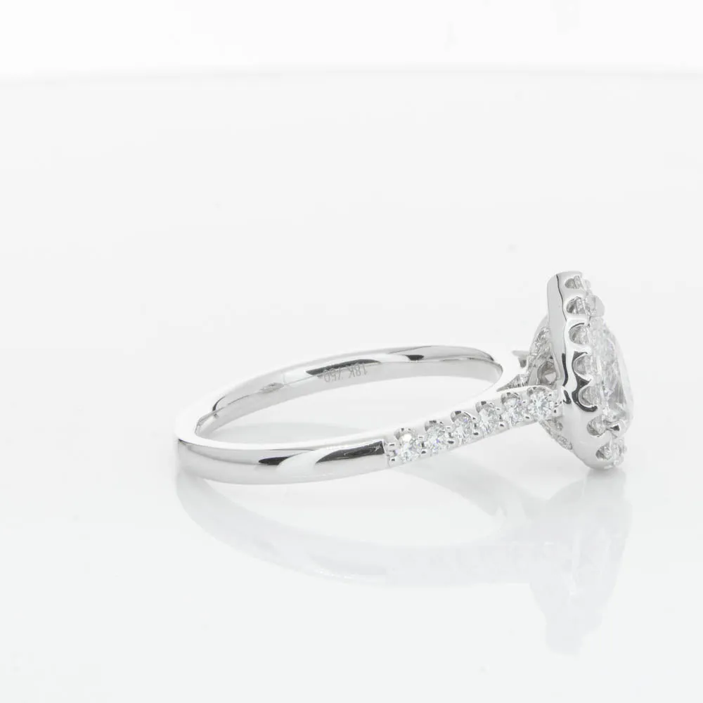 18ct White Gold .70ct Pear Cut Diamond Ring