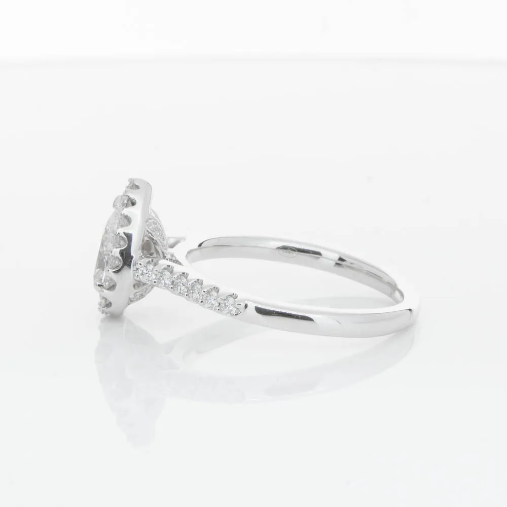 18ct White Gold .70ct Pear Cut Diamond Ring