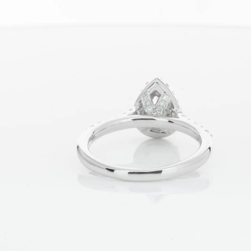 18ct White Gold .70ct Pear Cut Diamond Ring