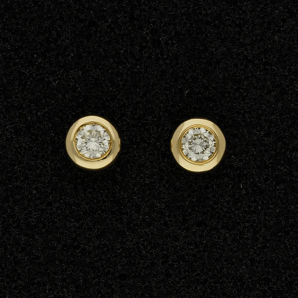 18ct Yellow Gold 1.04ct Diamond Stud Earrings