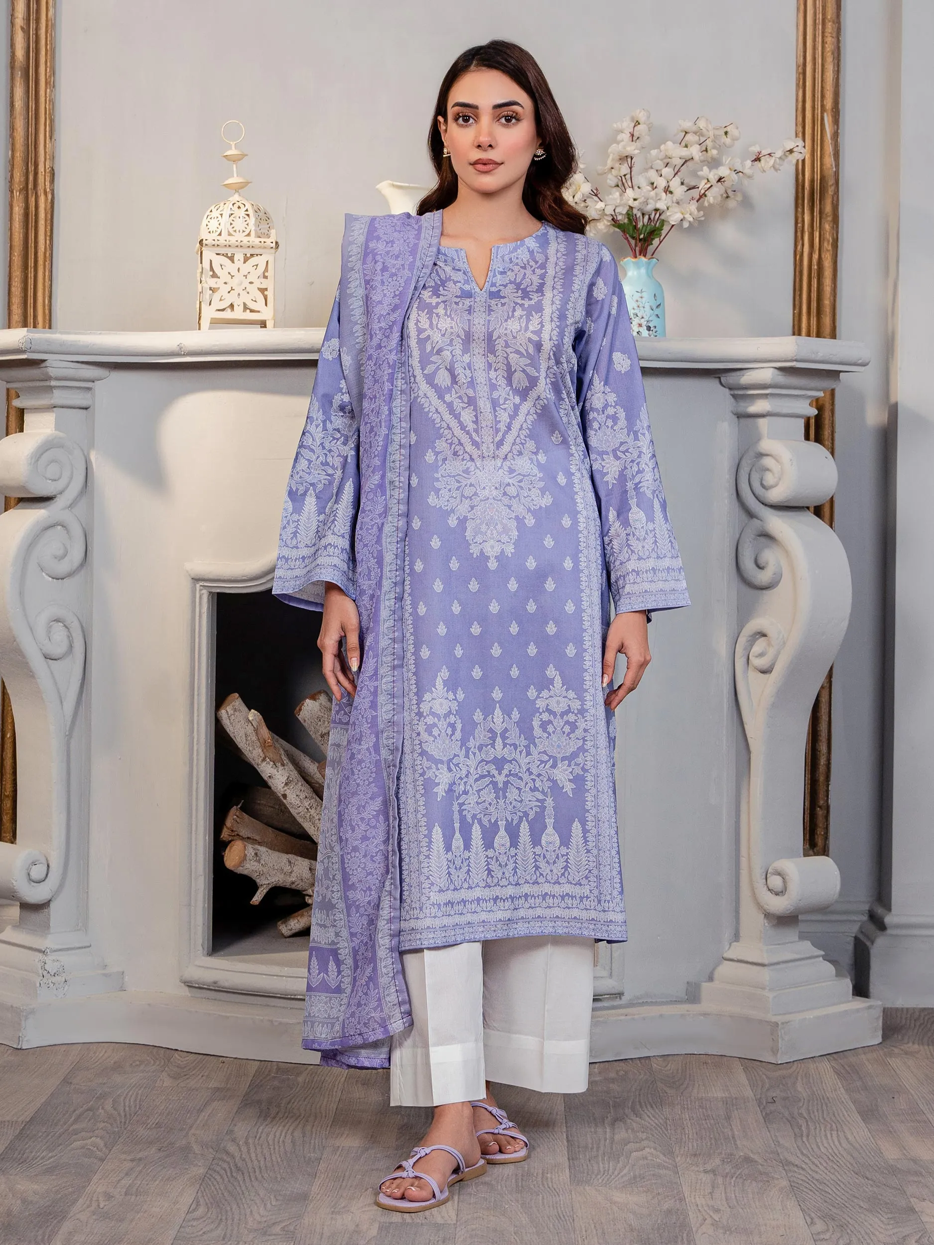 2 Piece Lawn Suit-Paste Print(Unstitched)