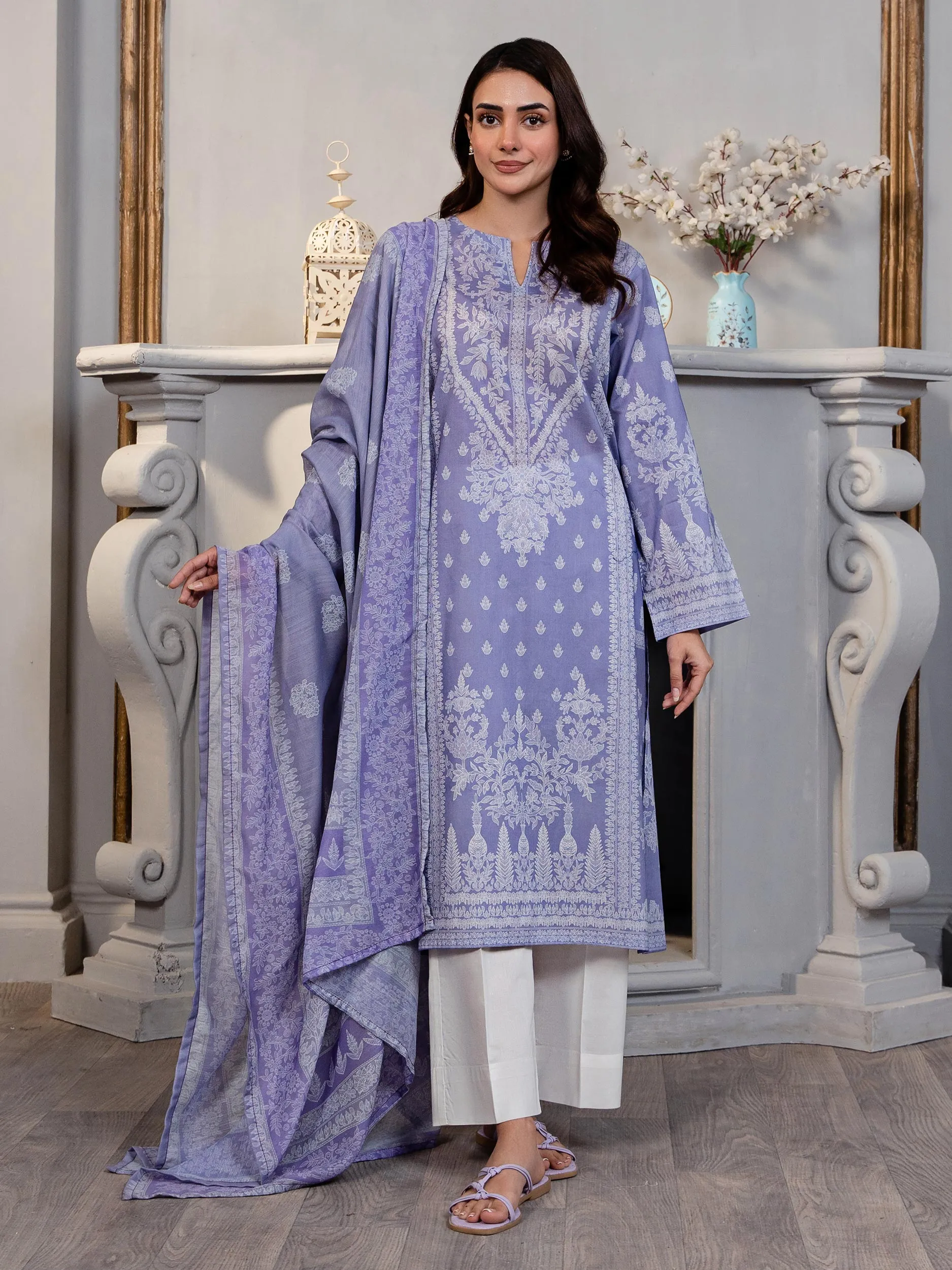 2 Piece Lawn Suit-Paste Print(Unstitched)