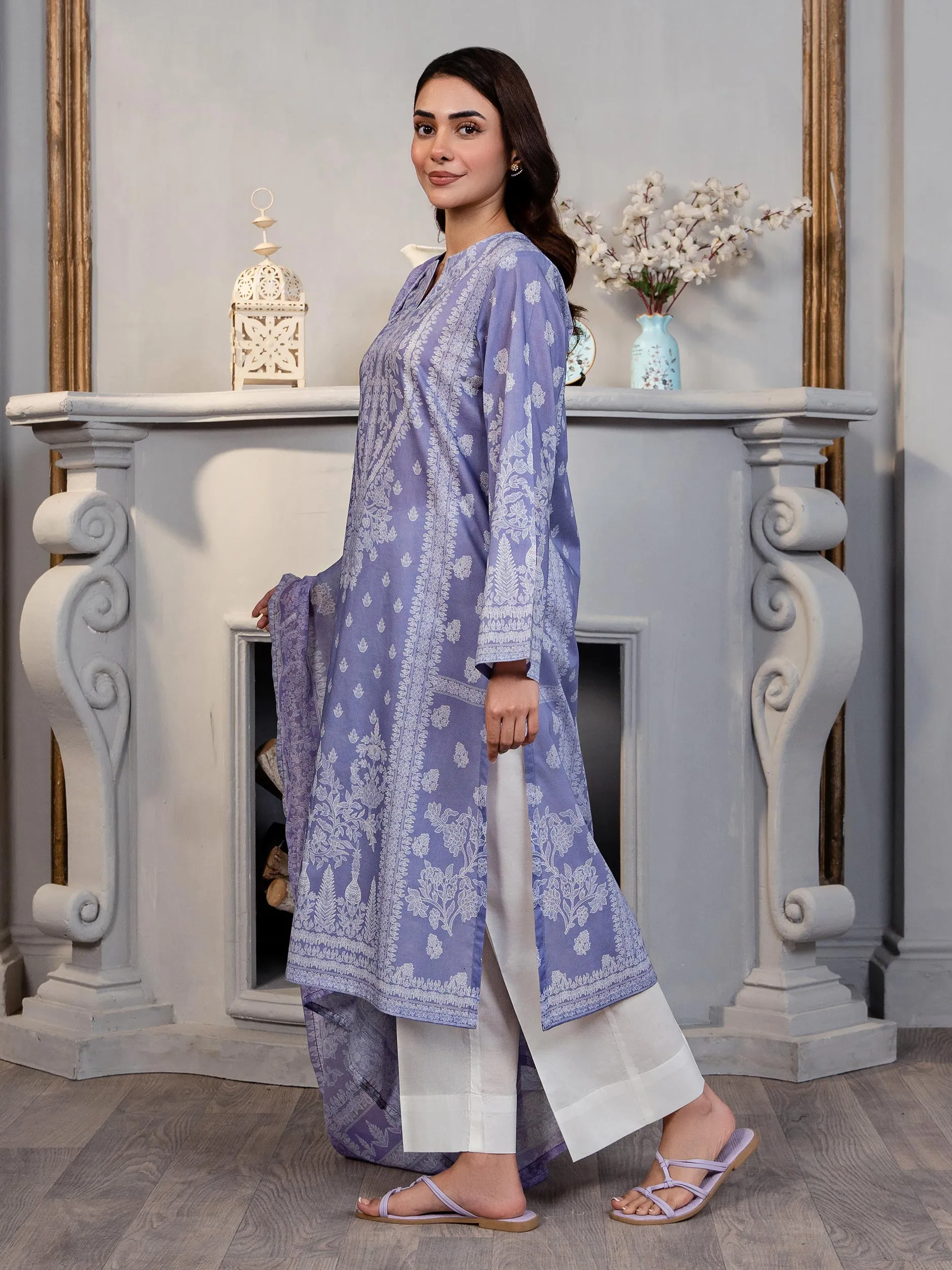 2 Piece Lawn Suit-Paste Print(Unstitched)