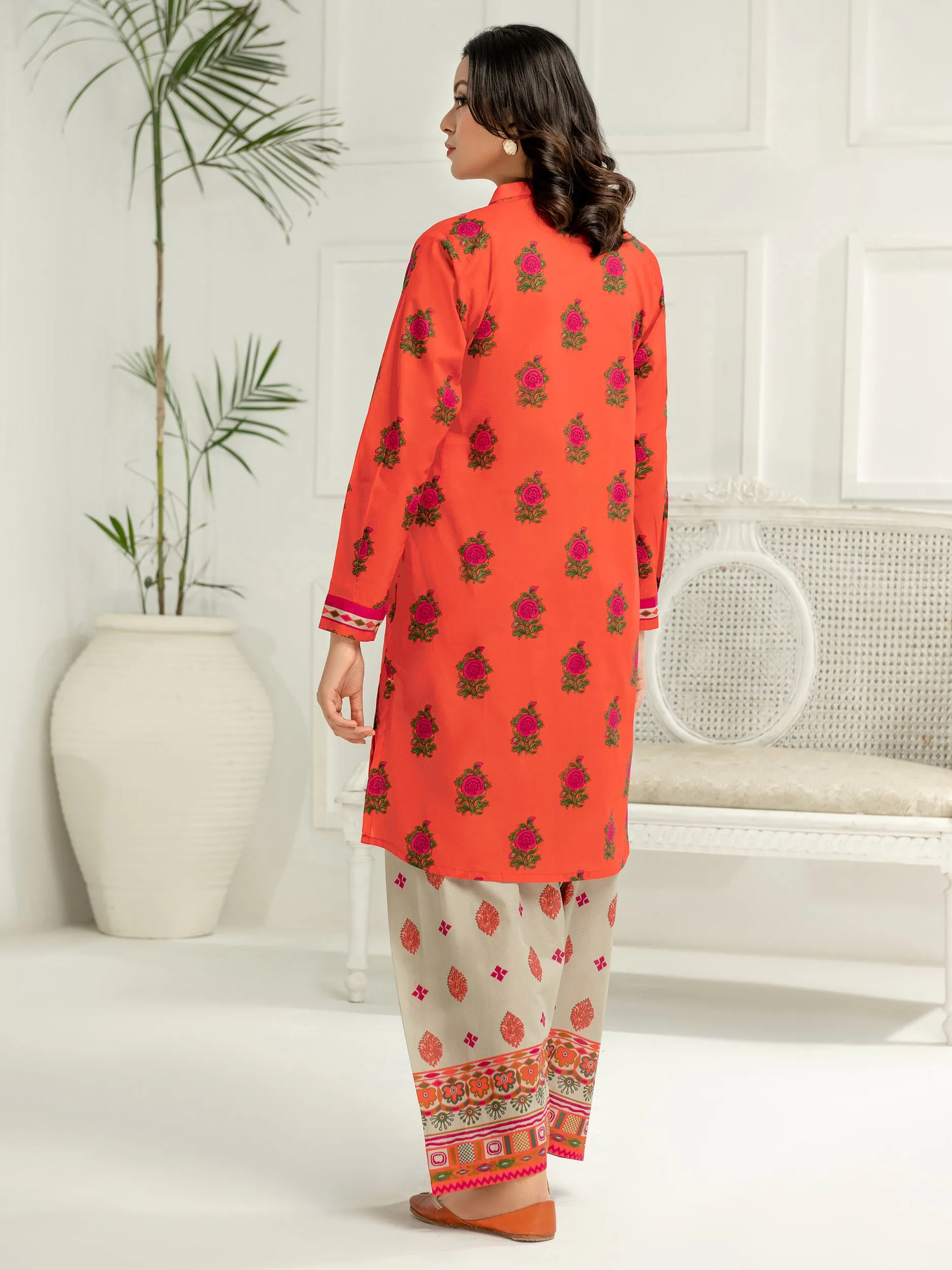 2 Piece Lawn Suit-Pasted (Unstitched)