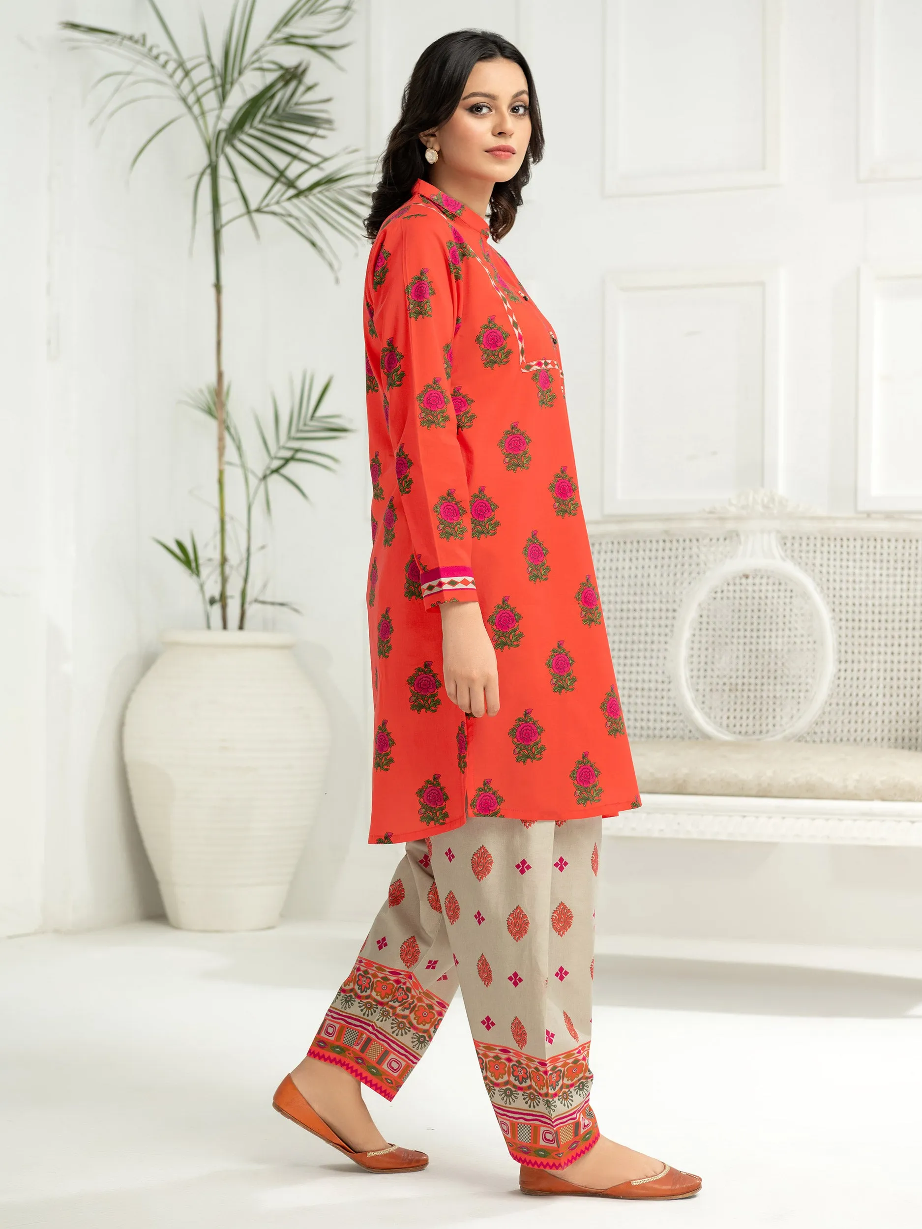 2 Piece Lawn Suit-Pasted (Unstitched)