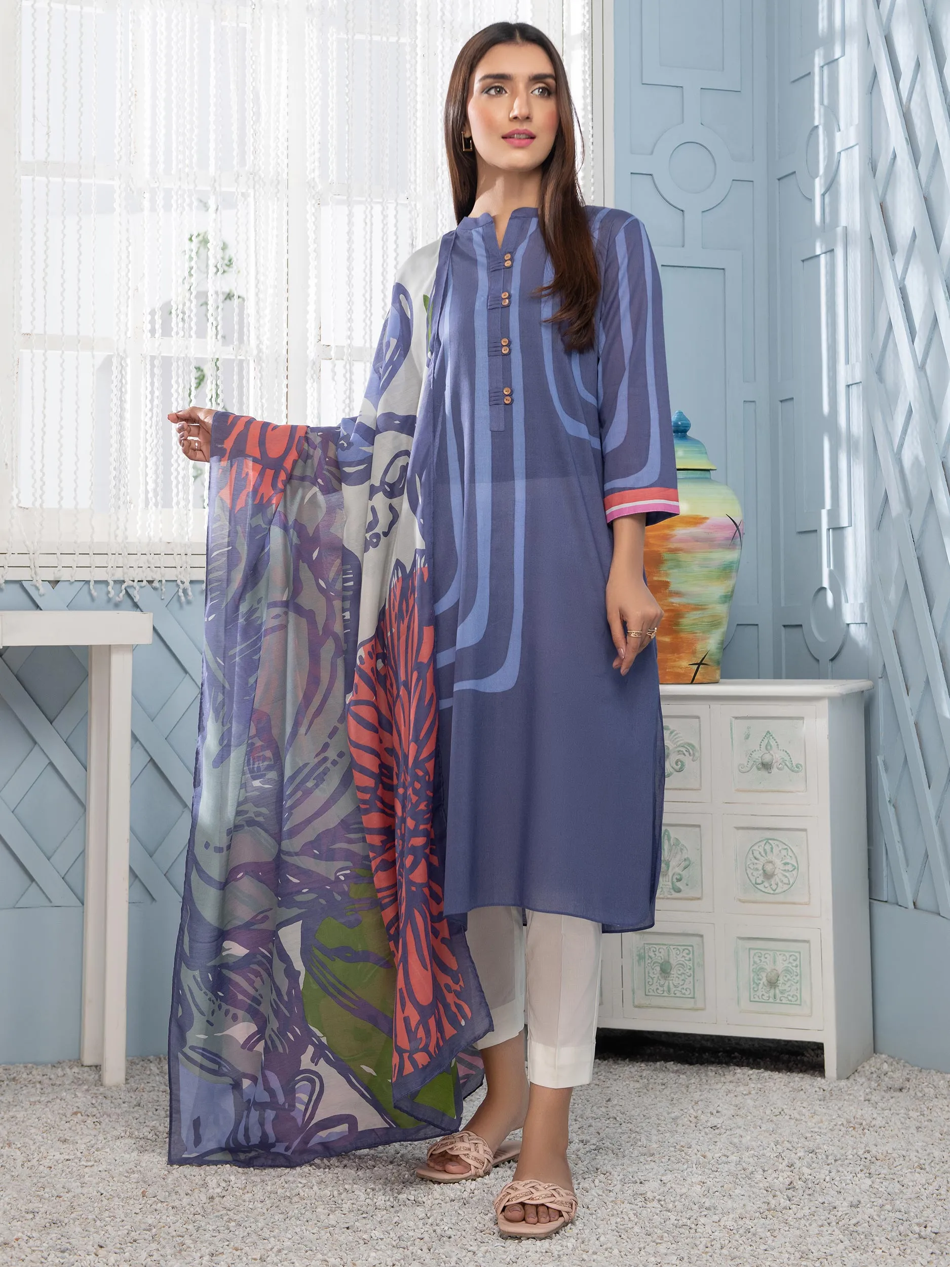 2 Piece Lawn Suit-Printed (Unstitched)