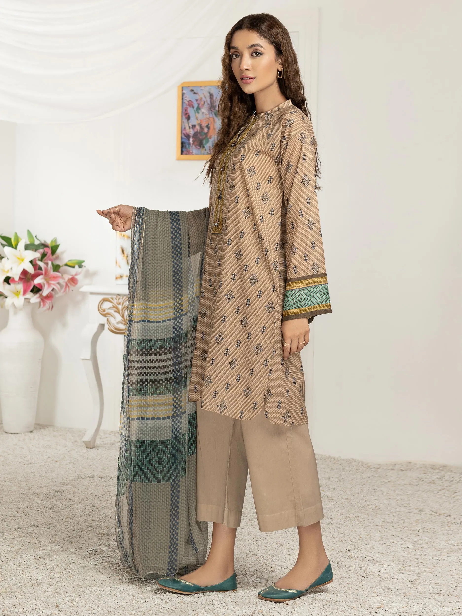 2 Piece Lawn Suit-Printed (Unstitched)