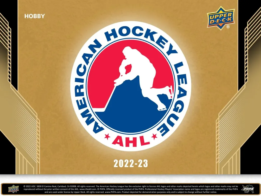 2022/23 Upper Deck AHL Hockey Hobby Box 12 Packs per Box, 10 Cards per Pack