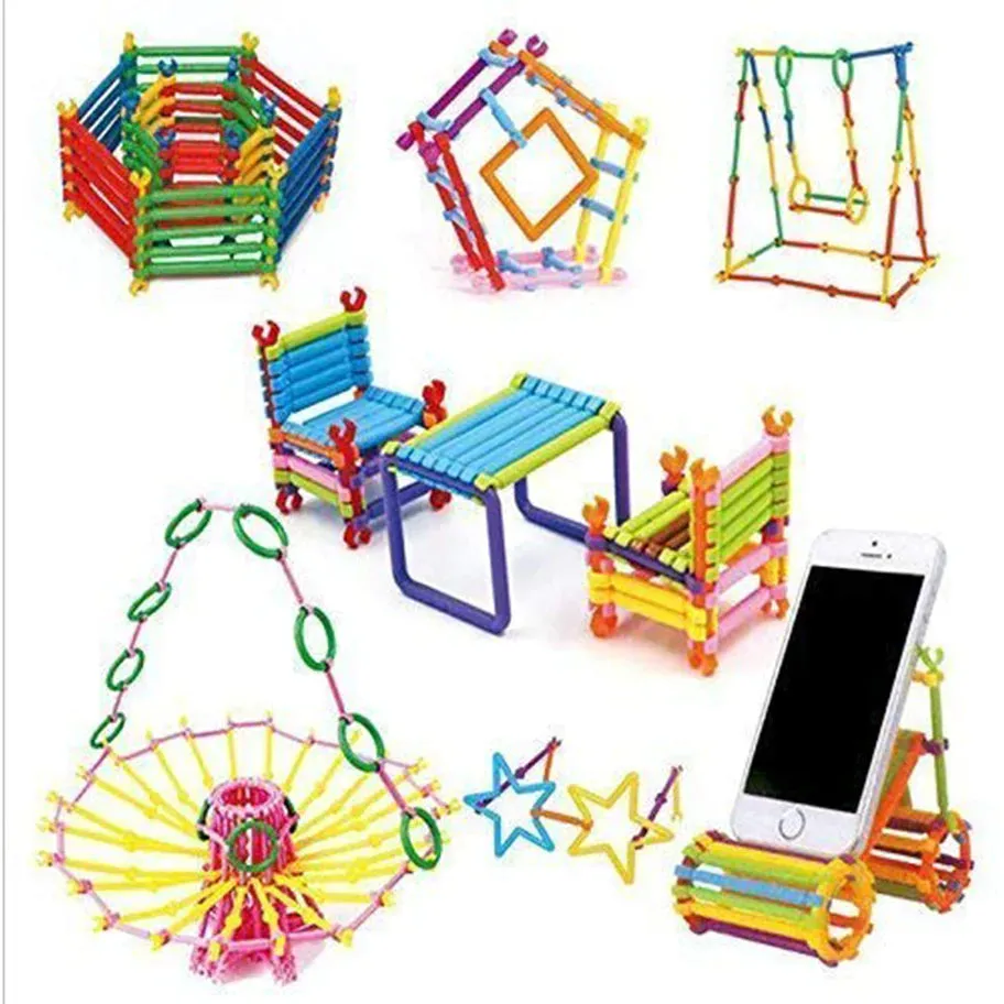 400pcs Plastic Sticks Building Blocks, Early Creative Learning