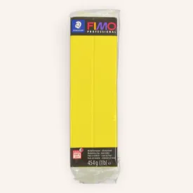 454G Block FIMO Professional Polymer Clay True Yellow (100)