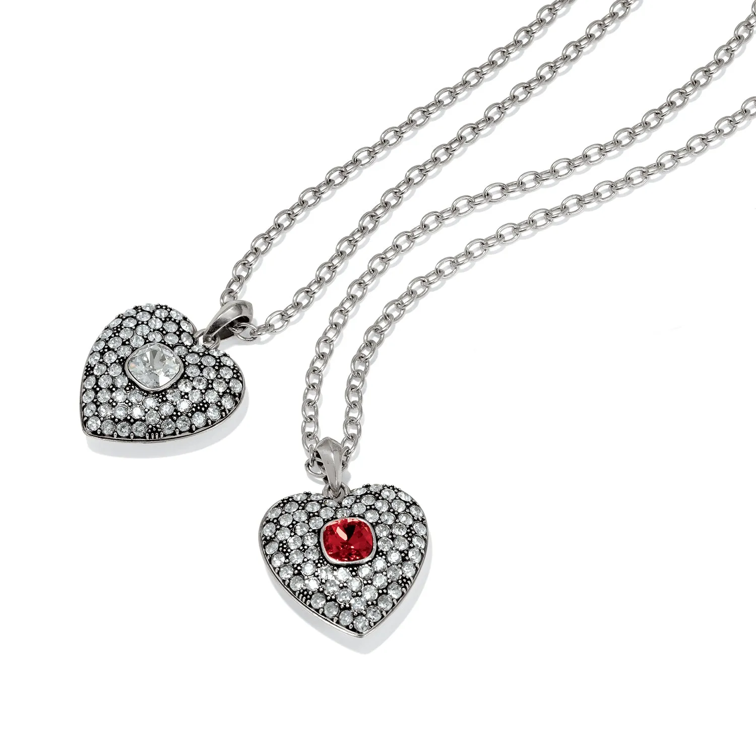 Adela Heart Mini Necklace Red