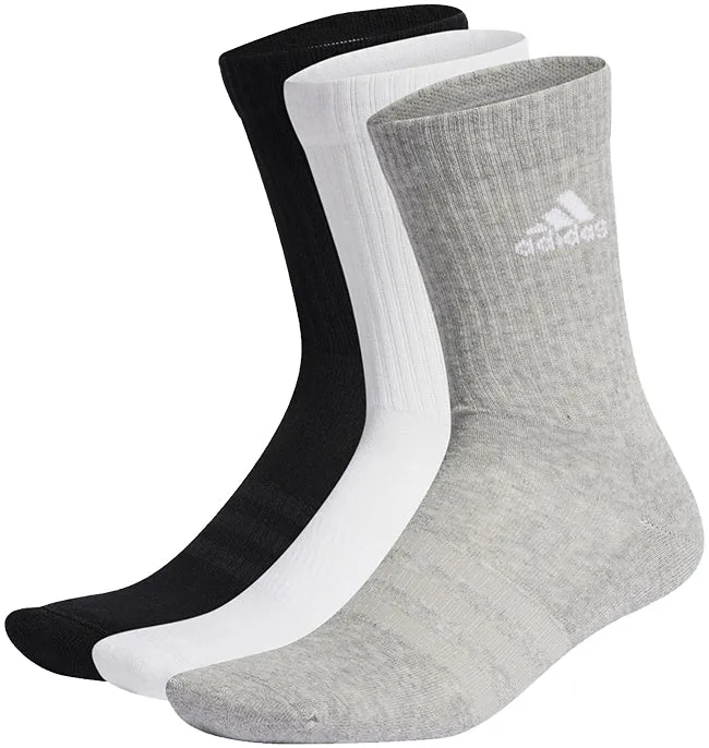 Adidas Accessories Cushioned Crew Sock Medium Grey Heather White Black