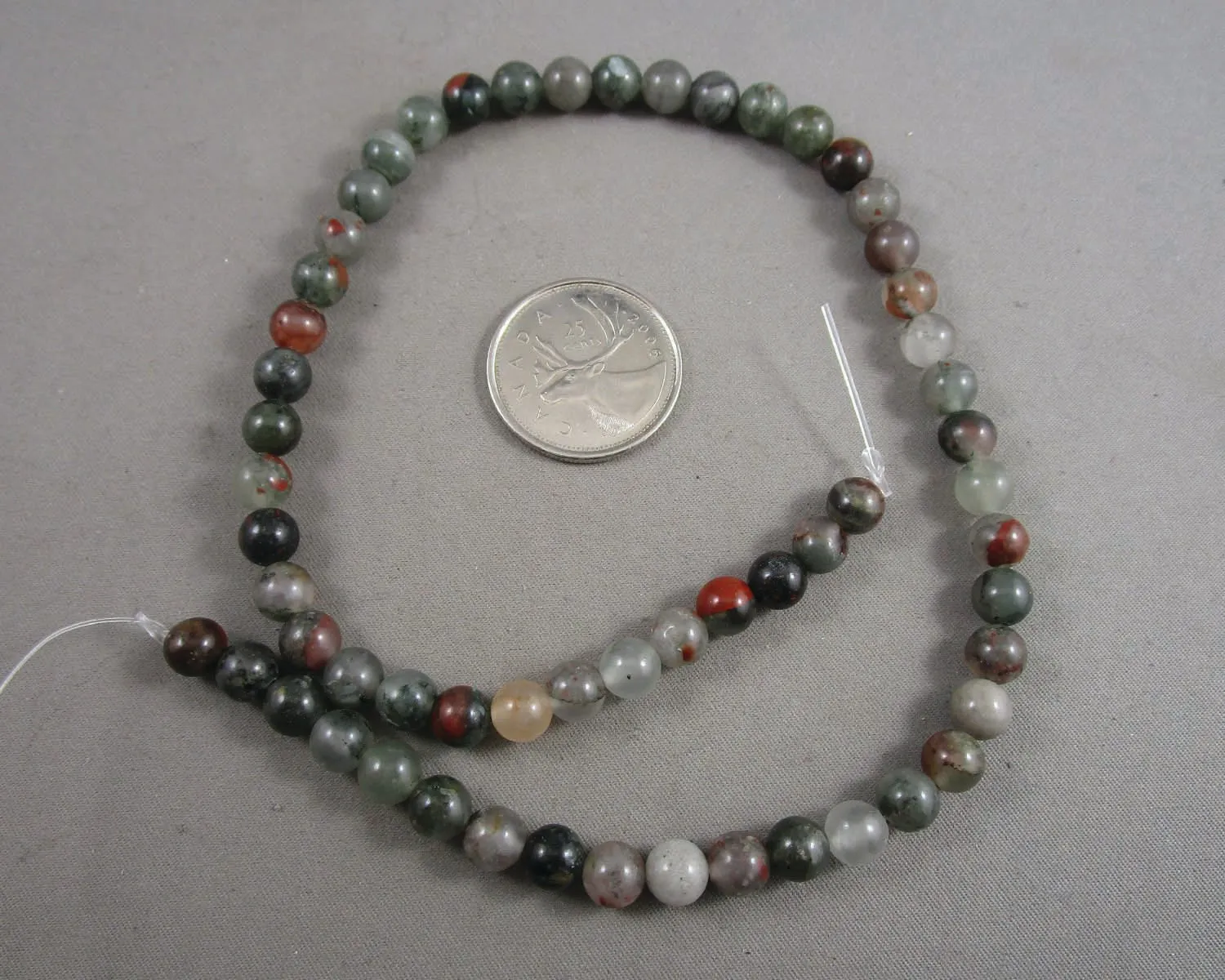 African Bloodstone Beads Round (Various Sizes)