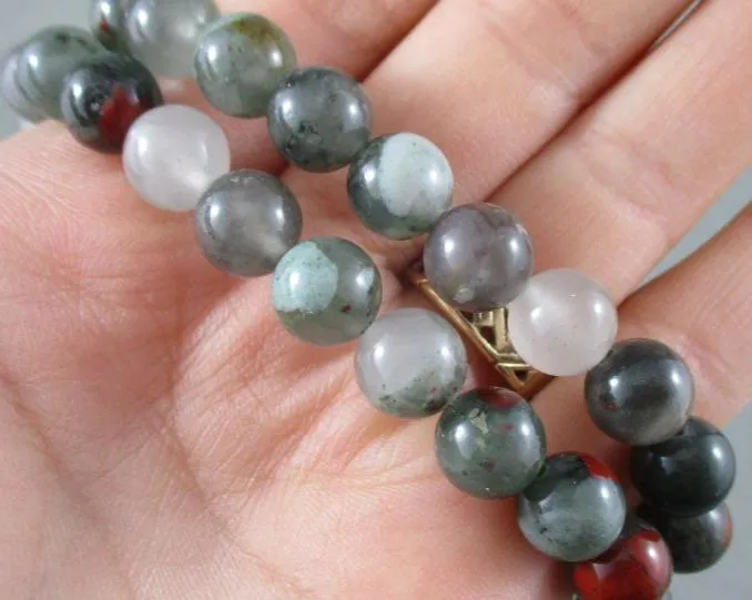 African Bloodstone Beads Round (Various Sizes)