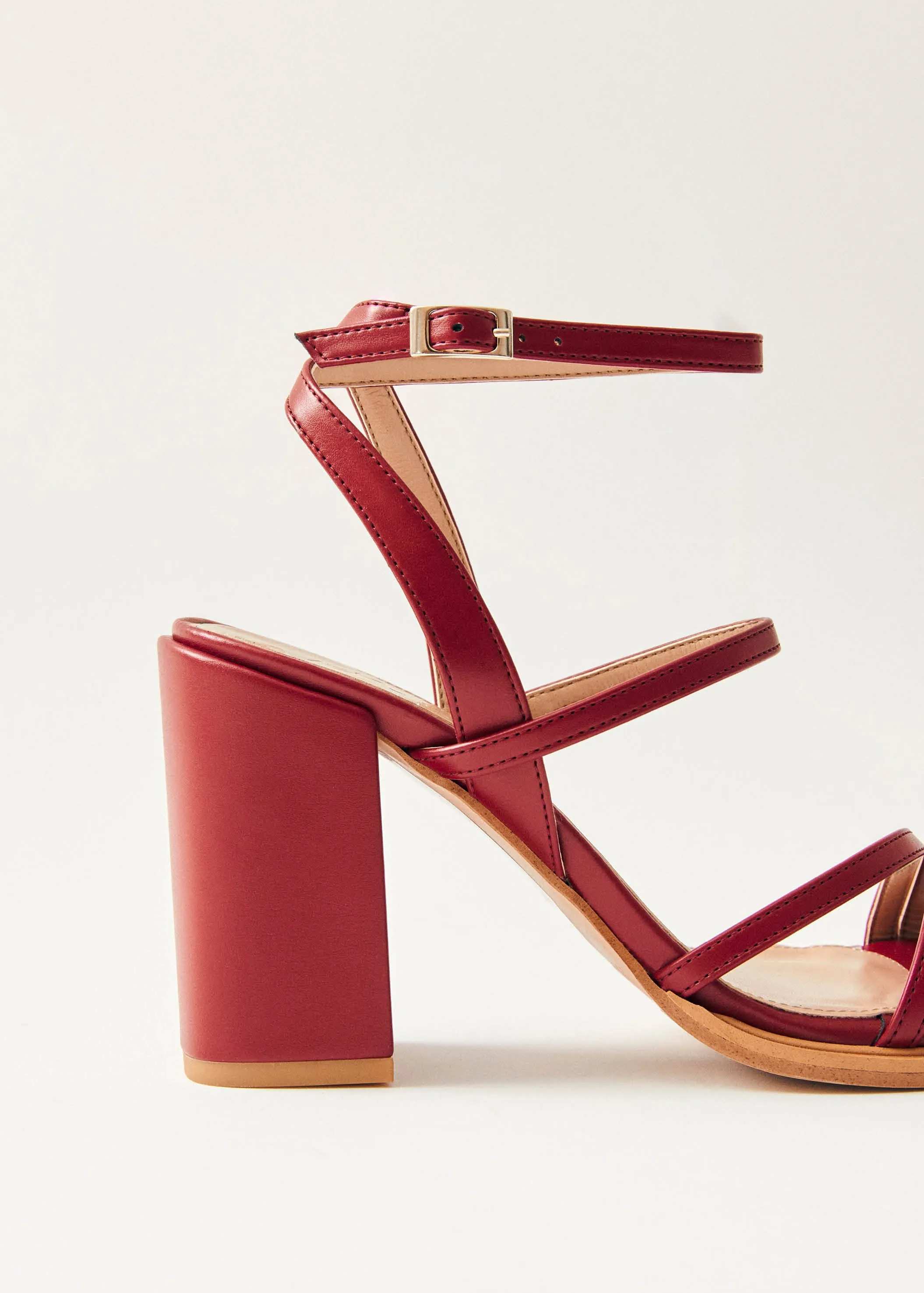 Alexa Red Vegan Leather Sandals