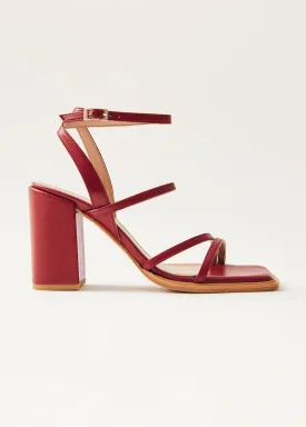 Alexa Red Vegan Leather Sandals