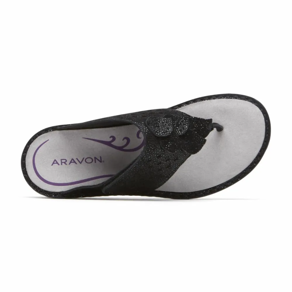 Aravon CAMBRIDGE THONG BLACK