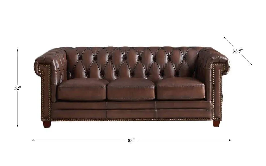 Arizona Tufted Leather Sofa