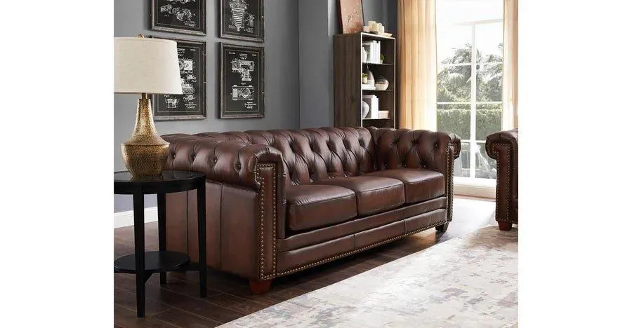 Arizona Tufted Leather Sofa