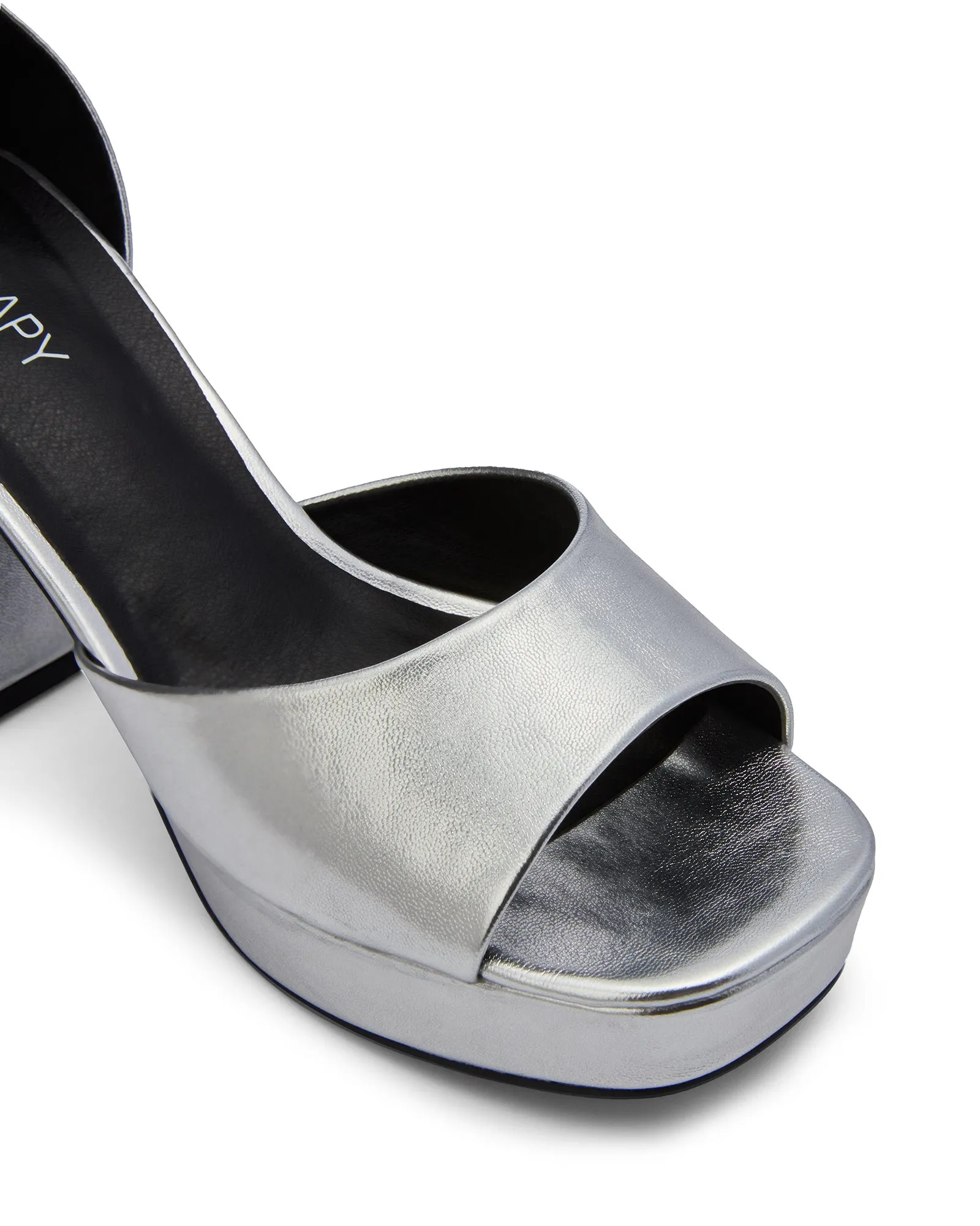 Ashton Platform Heel Silver