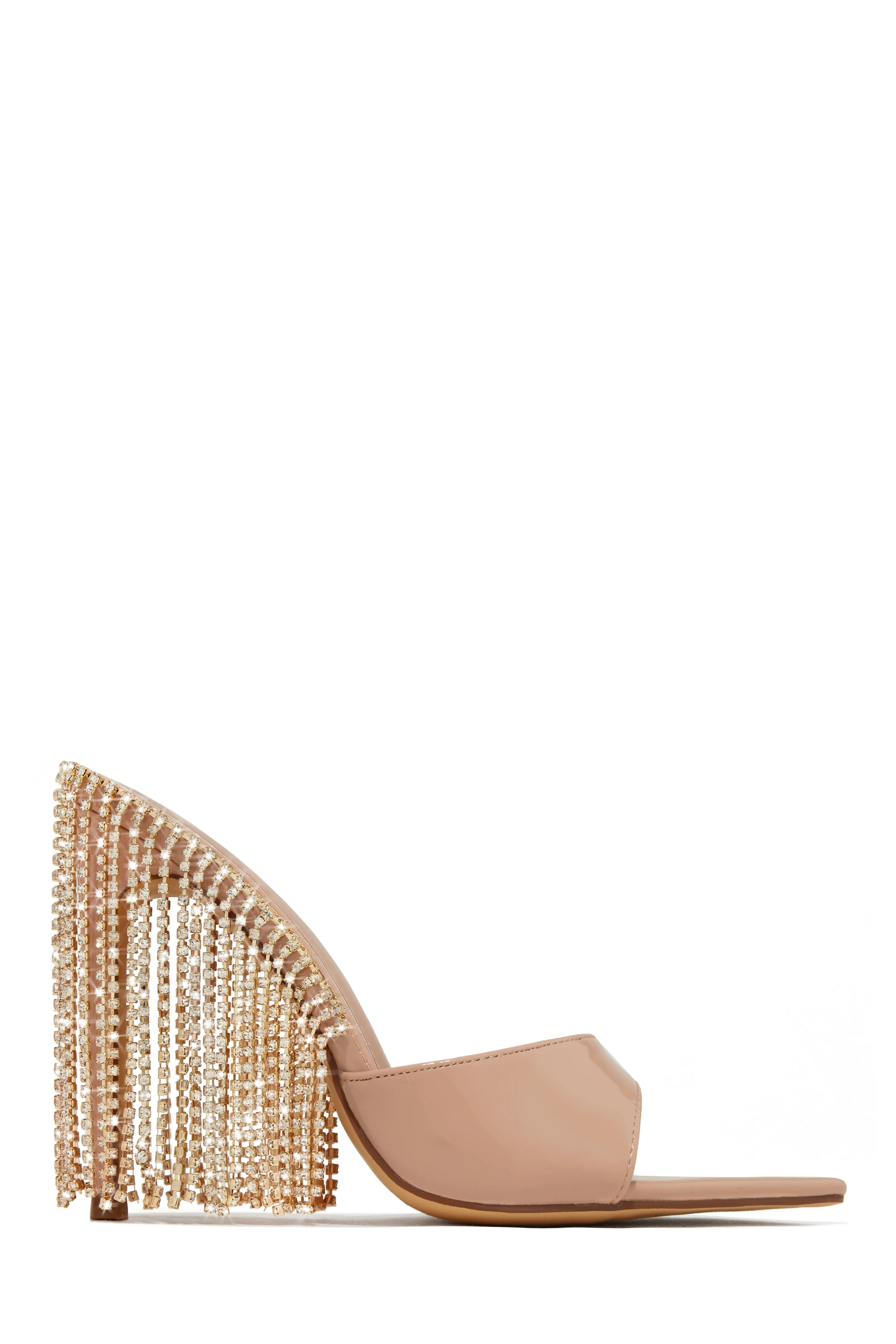 Atelier Dangle Embellished High Heel Mules - Gold