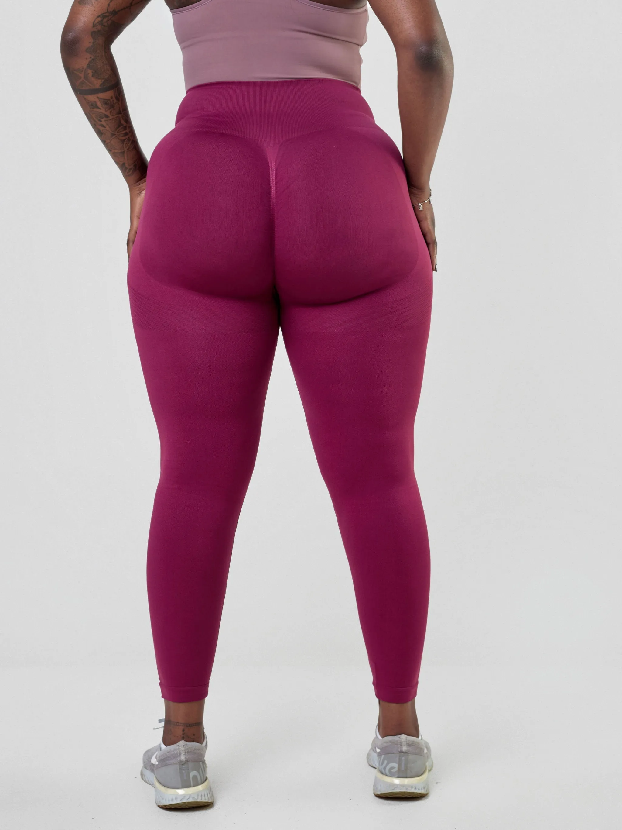 Ava Fitness Universal High Waisted Leggings-Red