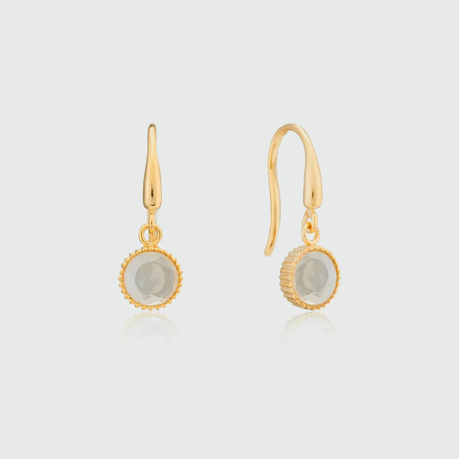 Barcelona April Crystal Birthstone Hook Earrings