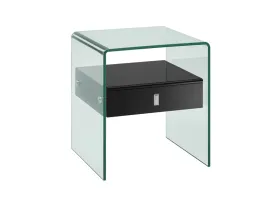 Bari Black Nightstand