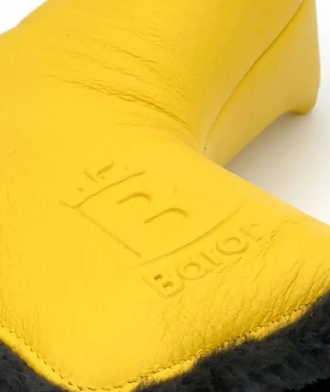 Baron Golf Leather Blade Putter Cover made by Finest Calf Leather - Yellow