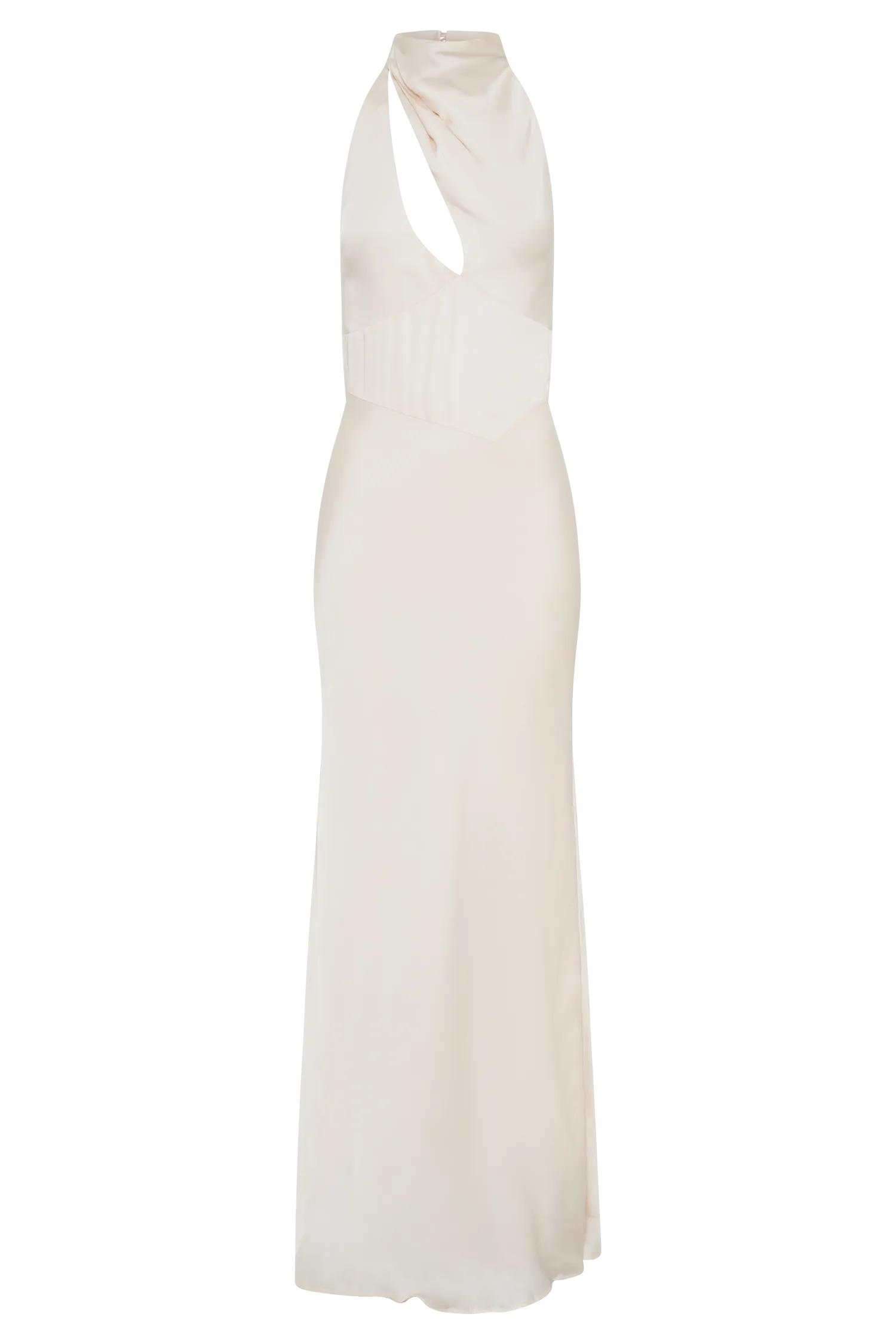 Belladonna Satin Halter Maxi Dress - Ivory