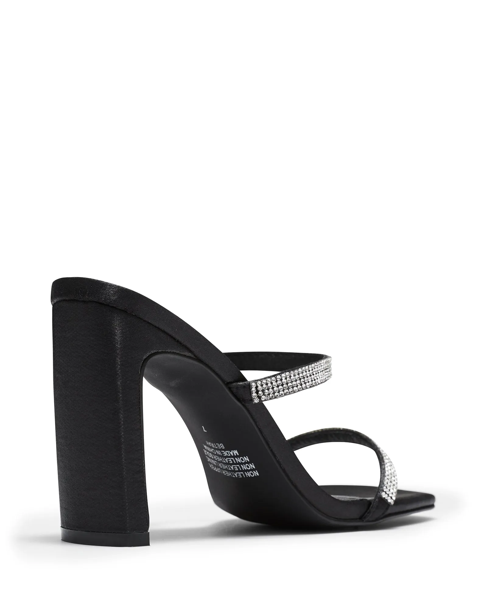 Betray Heel Black Satin