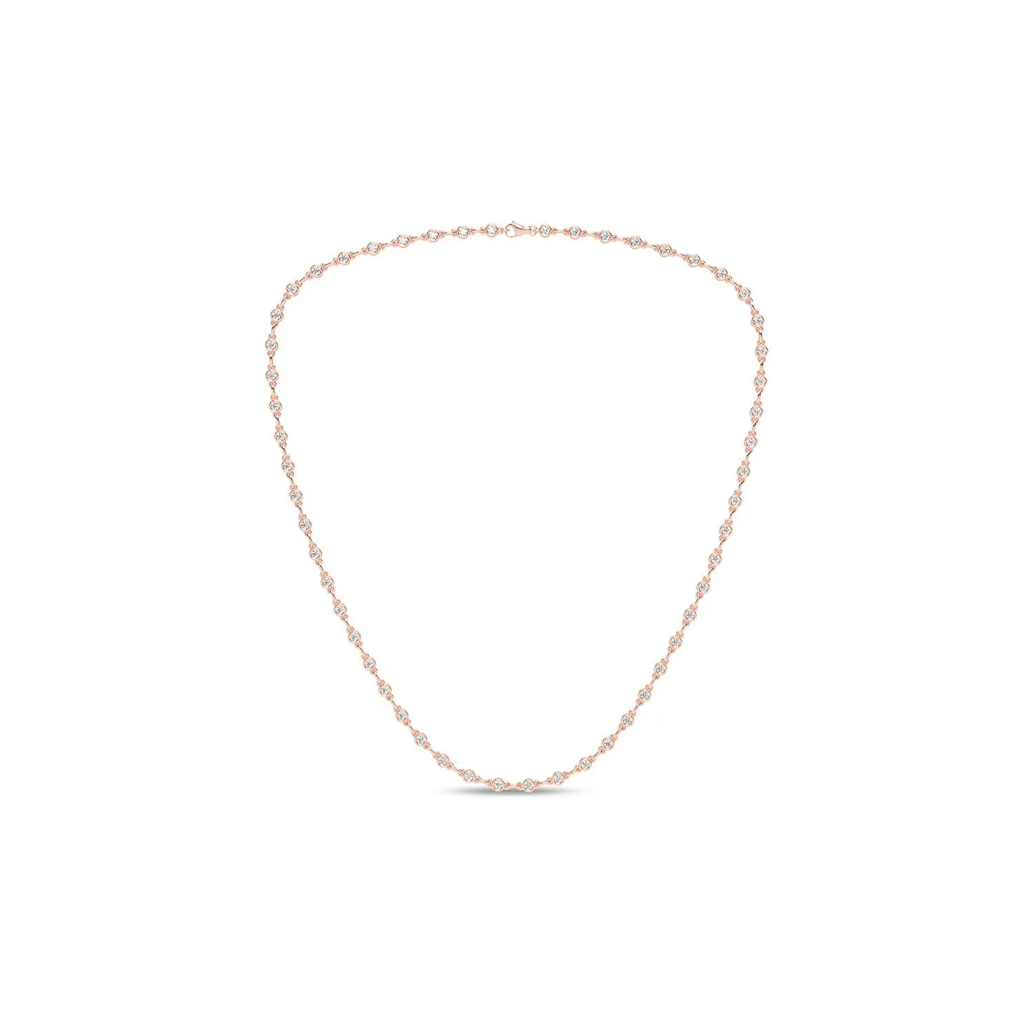 Bezel Set Diamond Tennis Necklace