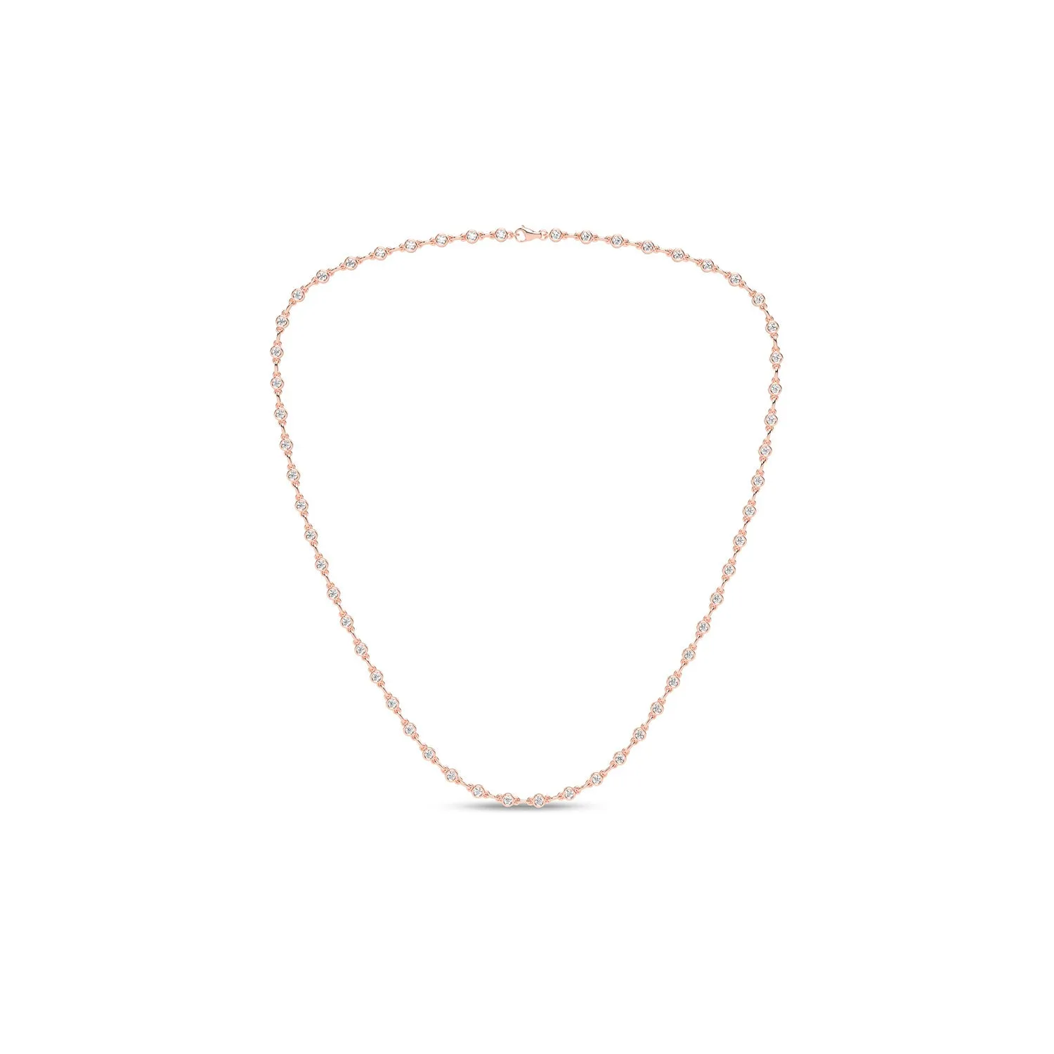 Bezel Set Diamond Tennis Necklace