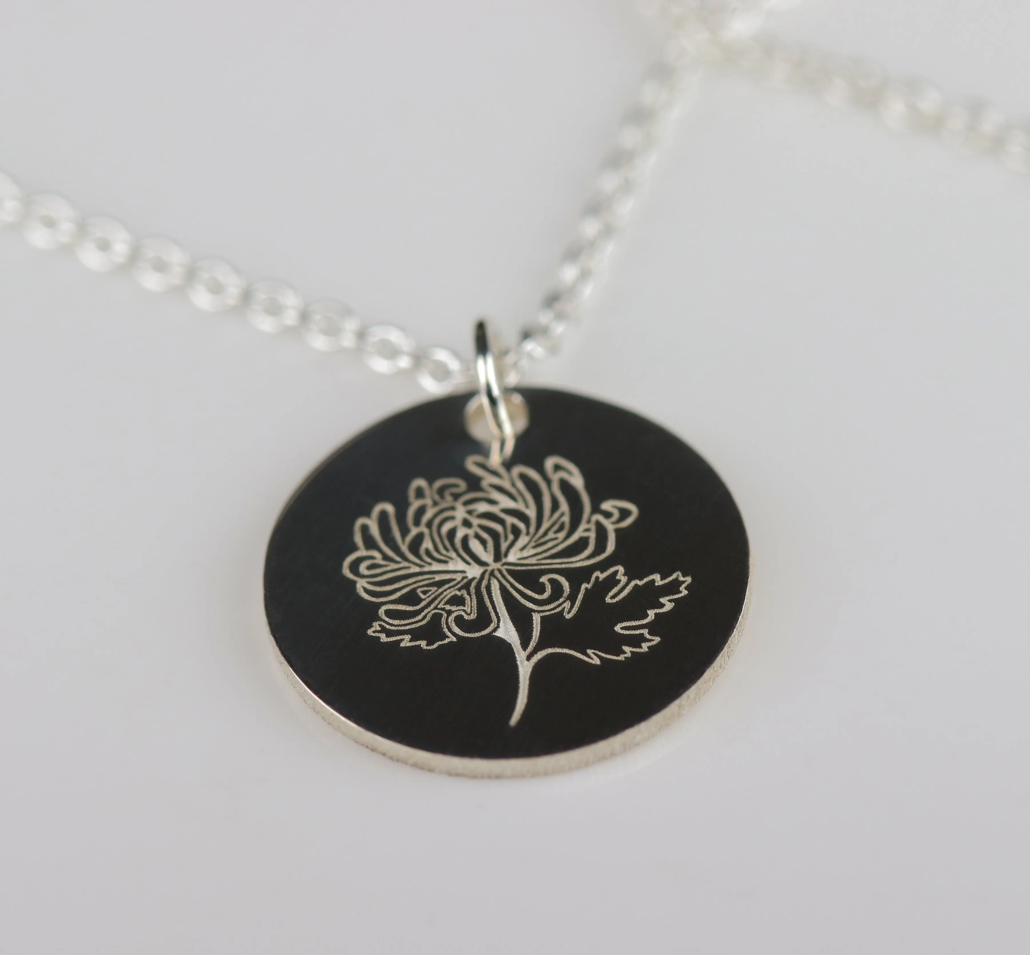 Birth Flower Pendant Necklace