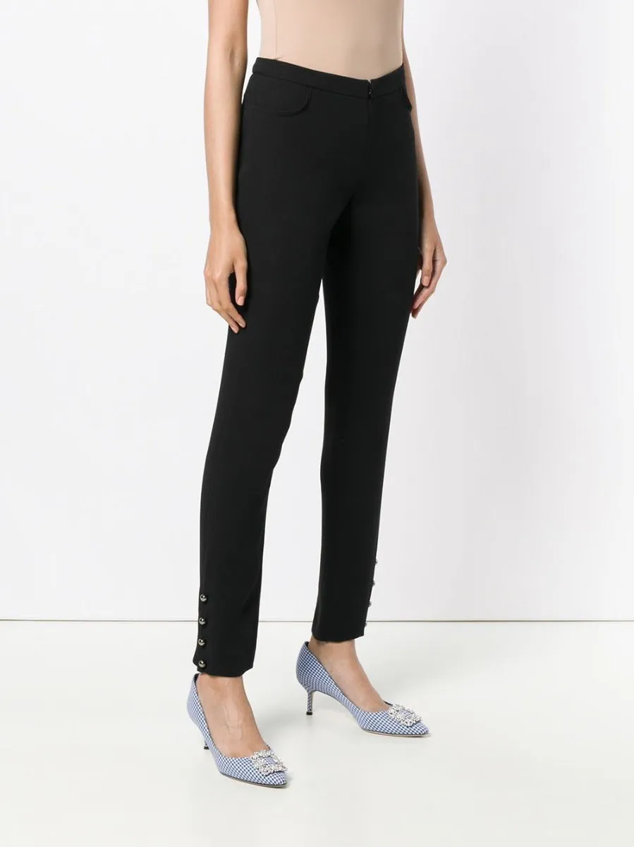 Black Silk Trousers