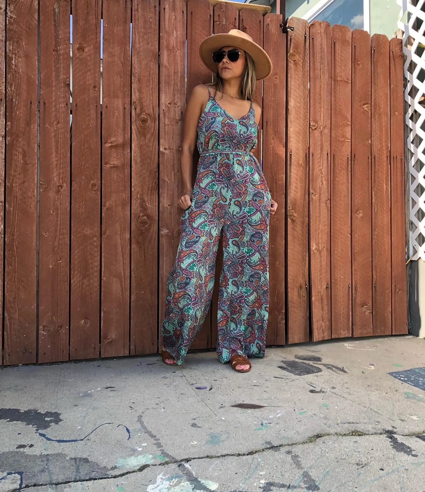 Boho PAISLEY Print JUMPSUIT