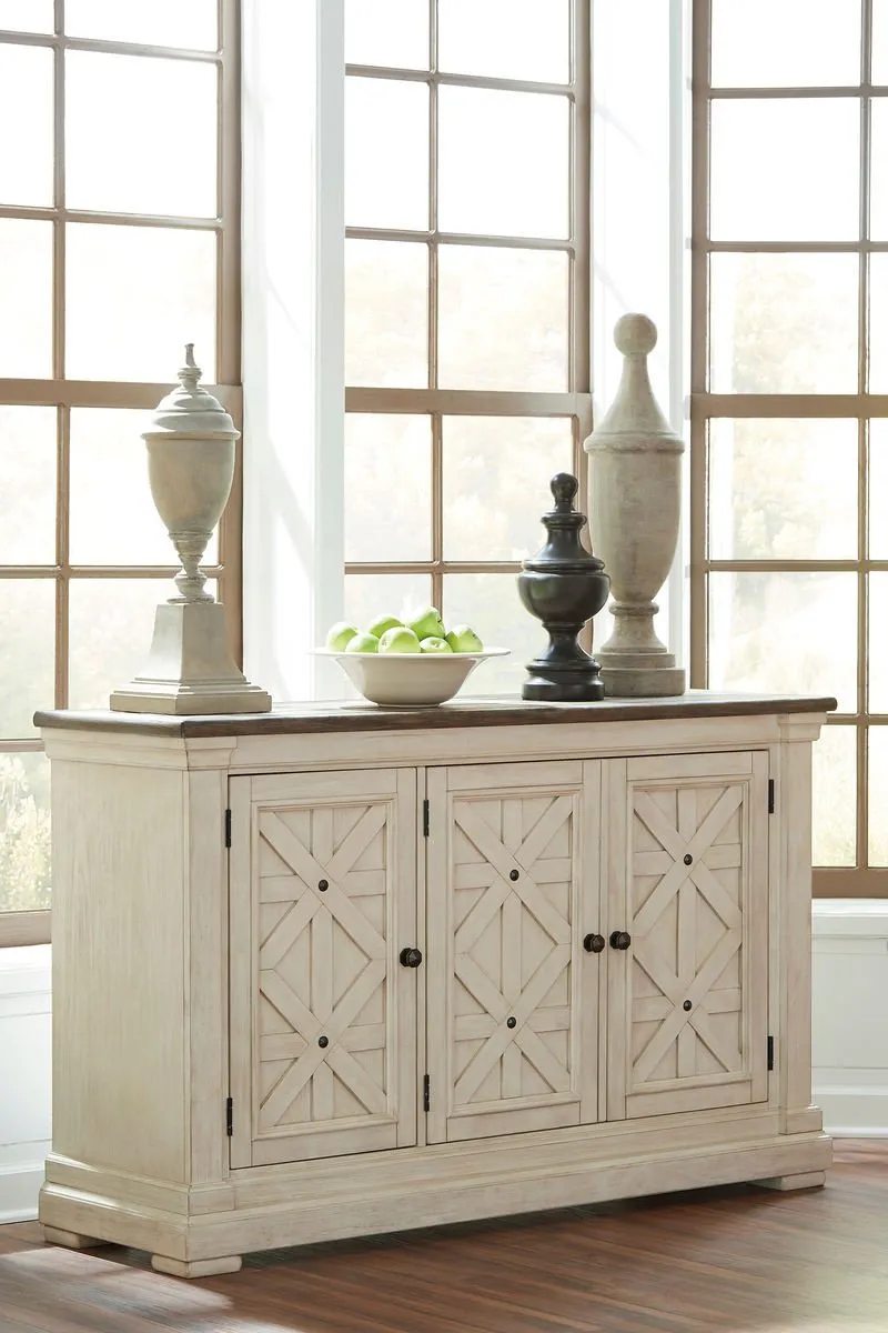 Bolanburg Dining Server with 3 Latticed Doors